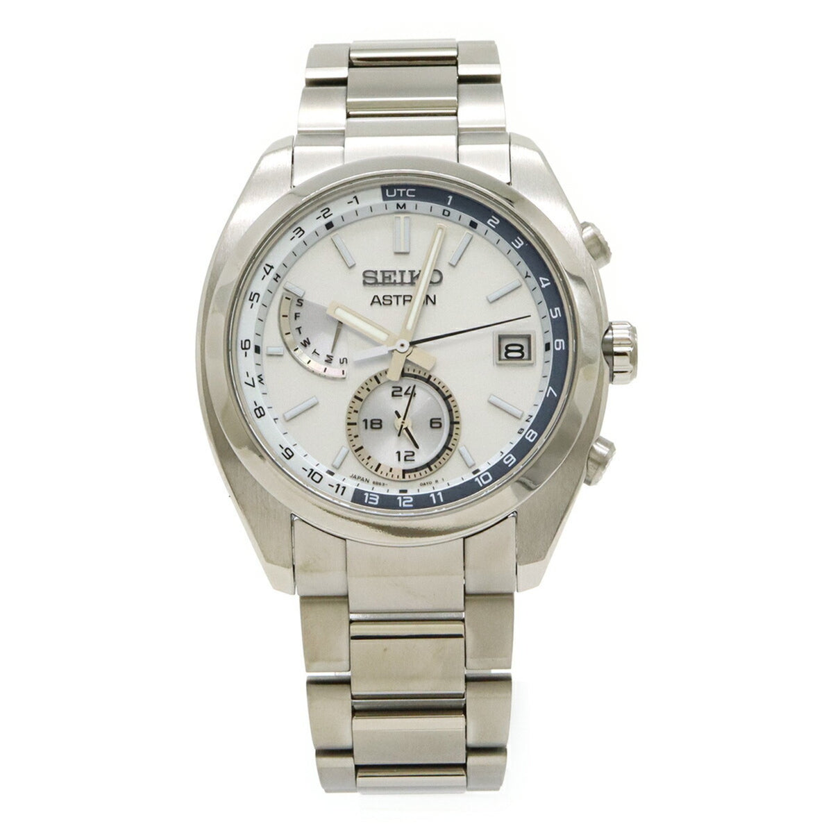 Pre-Owned Seiko Astron Radio-Controlled Solar Watch with Silver Dial and Titanium Dial, Men's Watch, 8B63-0BA0, SBXY009