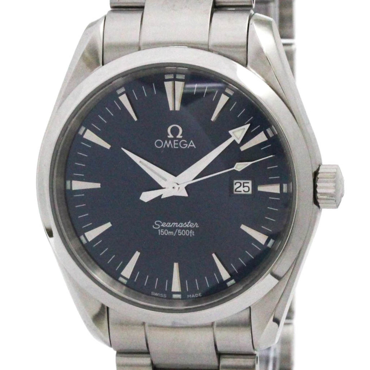 Pre-Owned OMEGA Seamaster Aqua Terra Steel Quartz Mens Watch 2517.80