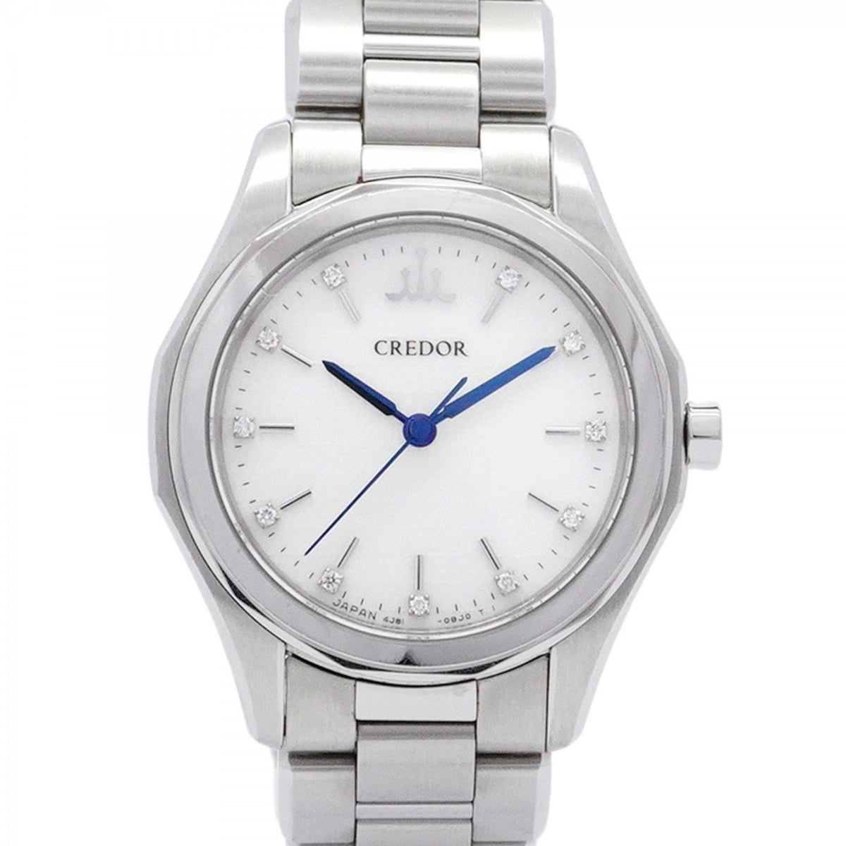 Gebrauchte Seiko Credor 4J81-0AF0 Damenuhr mit weißem Zifferblatt 