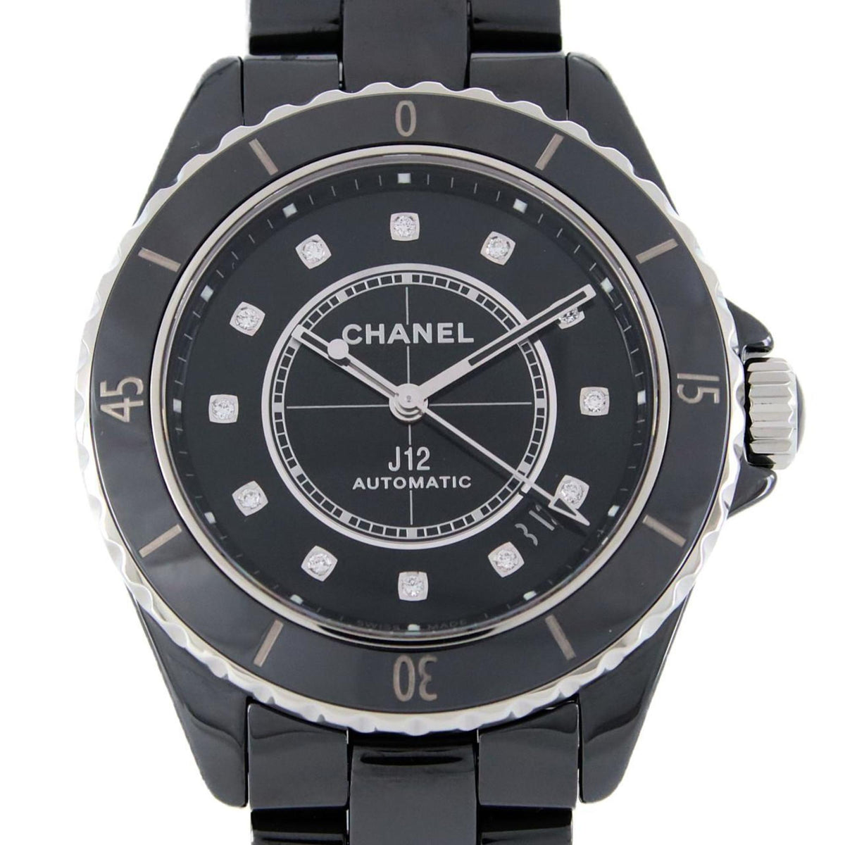 Gebrauchte Chanel J12 Kaliber 12.1 38 mm Keramik 12P H5702 Armbanduhr Automatik 
