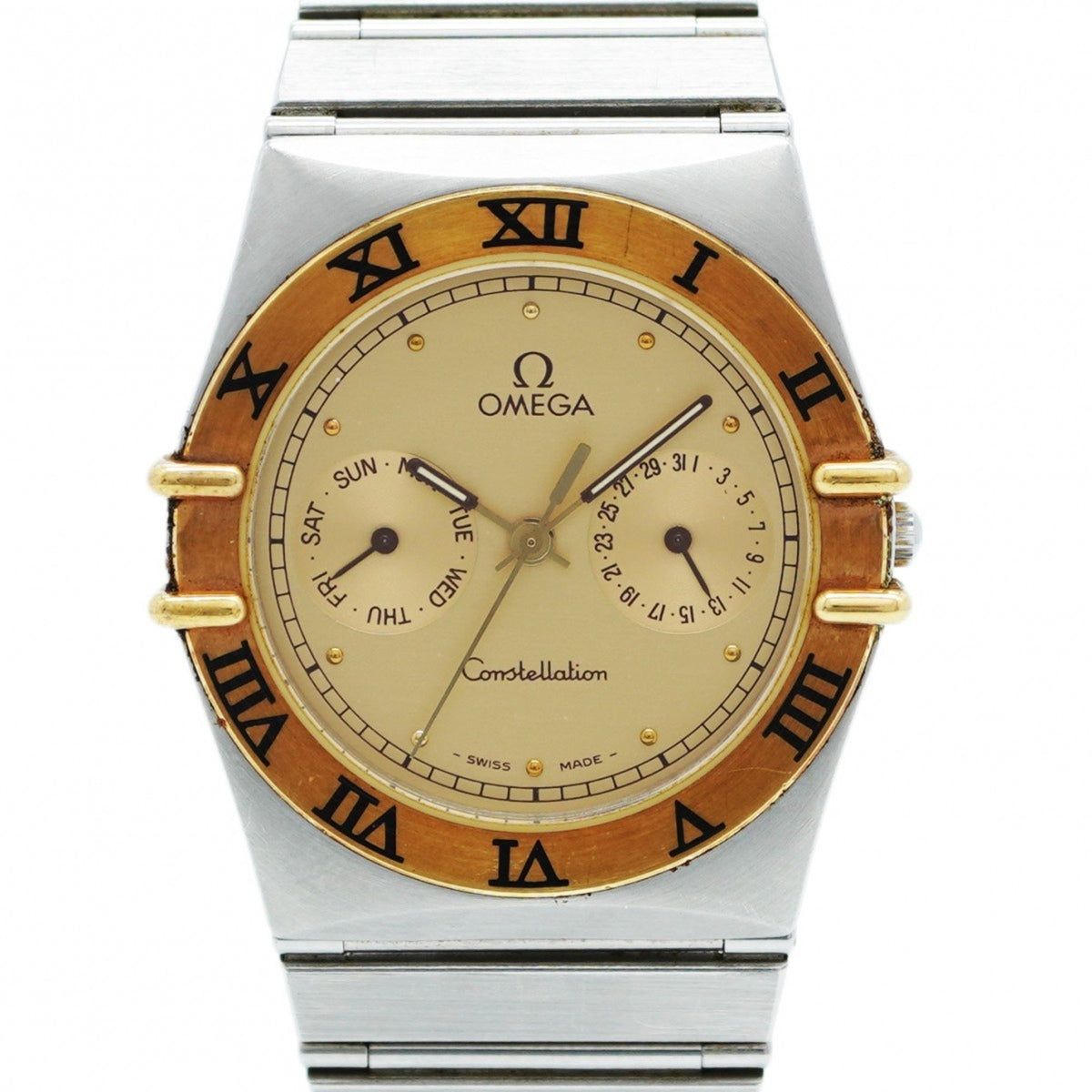 Gebrauchte Omega Constellation 1370.20.00 Herrenuhr mit goldenem Zifferblatt 