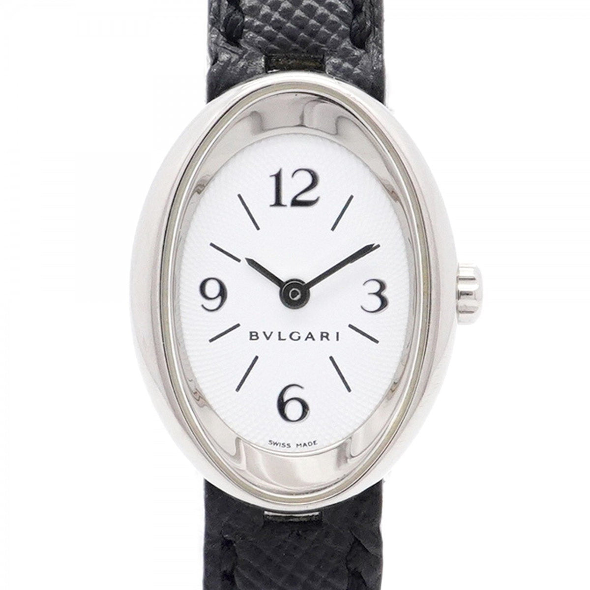 Gebrauchte Bvlgari Oval 0VW27G Damenuhr mit weißem Zifferblatt 