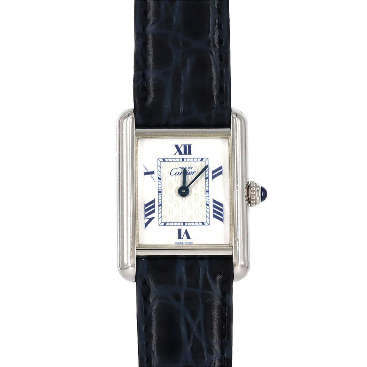 Pre-Owned Cartier Must Tank SM W1014054 Silver Quartz Watch