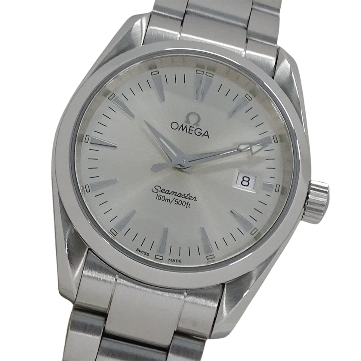Pre-Owned OMEGA Seamaster Aqua Terra 2518.30 Men's Watch, 150m, Date, Quartz Movement, Stainless Steel, Silver, Polished