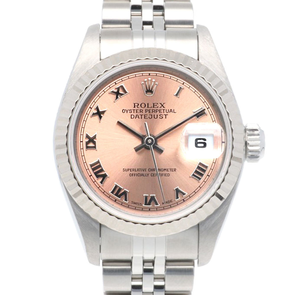 Gebrauchte Rolex Datejust Oyster Perpetual Uhr Edelstahl 79174 Automatik Damen ROLEX K Serie 2001 Modell römische Ziffern überholt 
