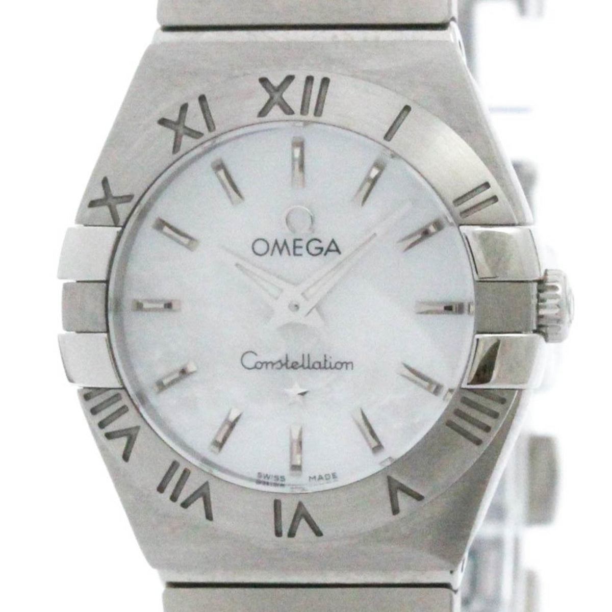 Gebrauchte OMEGA Constellation Quarz-Damenuhr mit MOP-Zifferblatt 123.10.24.60.05.001 BF575205 