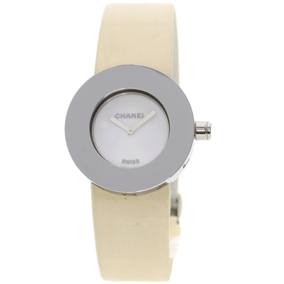Gebrauchte Chanel H0579 La Ronde Uhr, Edelstahl und Leder, Damen 