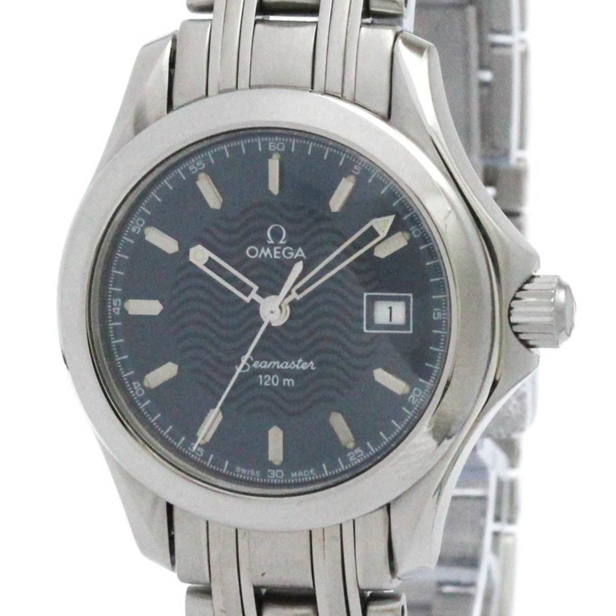 Gebrauchte OMEGA Seamaster 120M Stahl Quarz Damenuhr 2571.81 poliert 