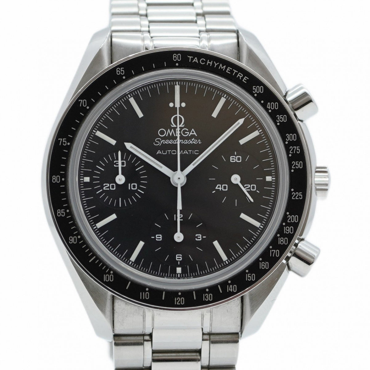 Gebrauchte Omega Speedmaster 3539.5 Herrenuhr mit schwarzem Zifferblatt 