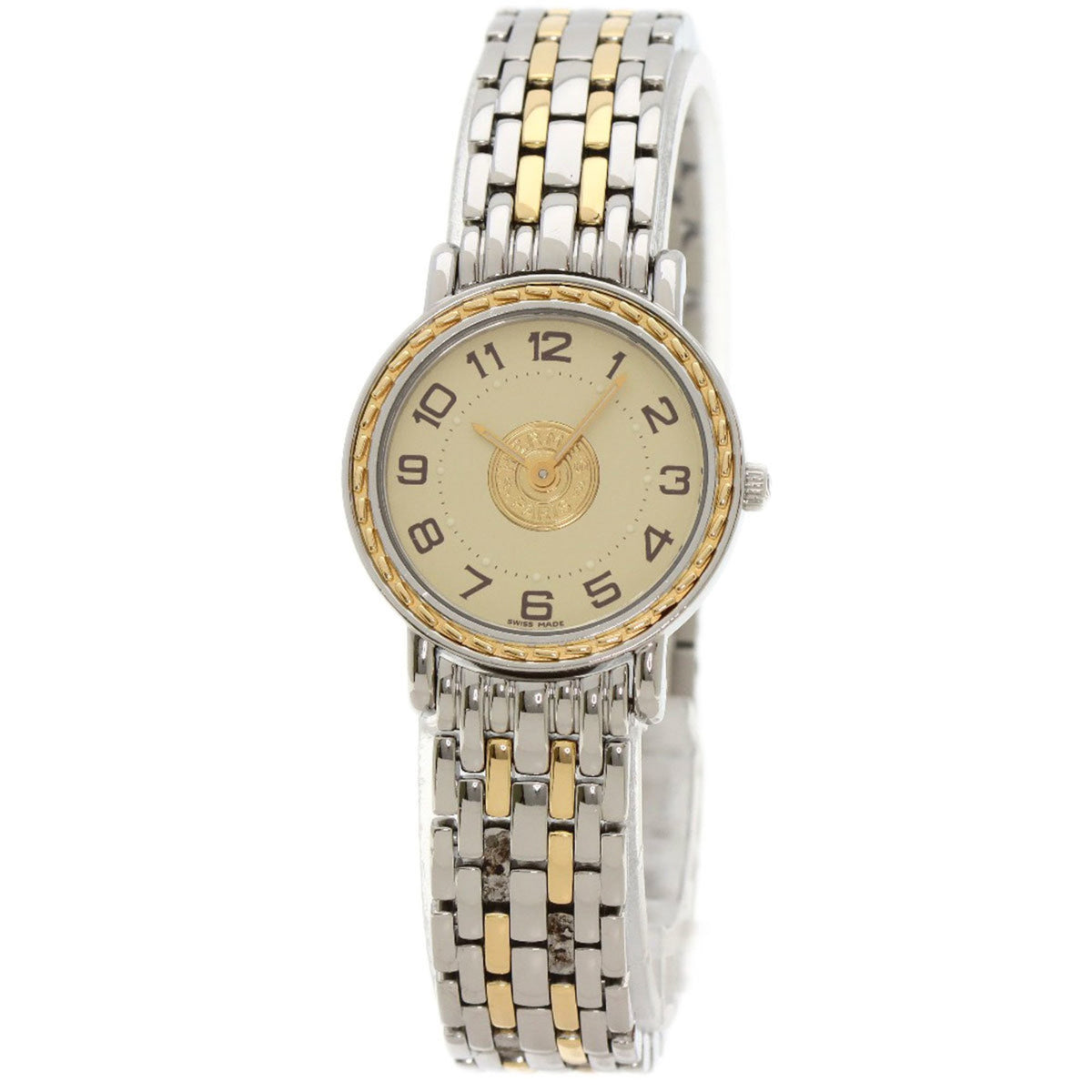 Gebrauchte Hermes SE4.220 Serie Uhr Edelstahl SSxGP Damen HERMES 