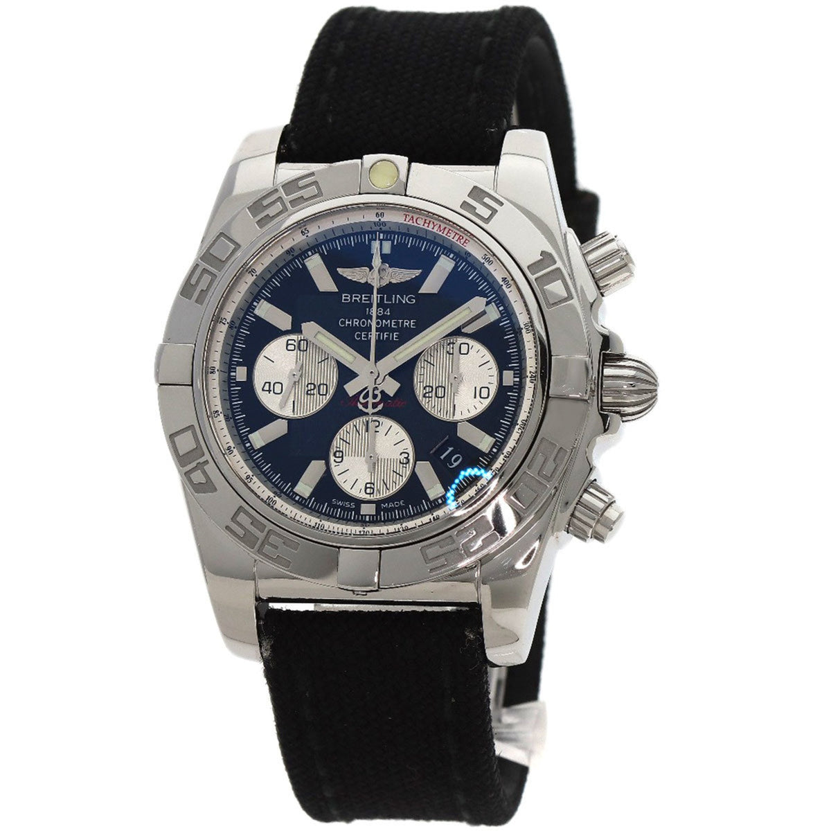 Gebrauchte BREITLING AB0110 Chronomat 44 Uhr Edelstahl Canvas Herren 