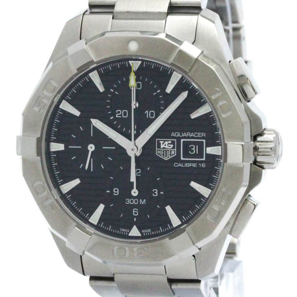 Gebrauchte TAG HEUER Aquaracer Calibre 16 Chronograph Herrenuhr CAY2110 poliert 