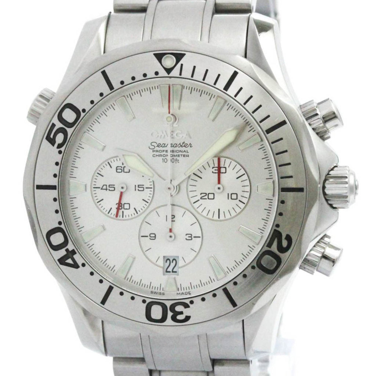 Gebrauchte polierte OMEGA Seamaster Chronograph US Special Edition Uhr 2589.30 poliert 