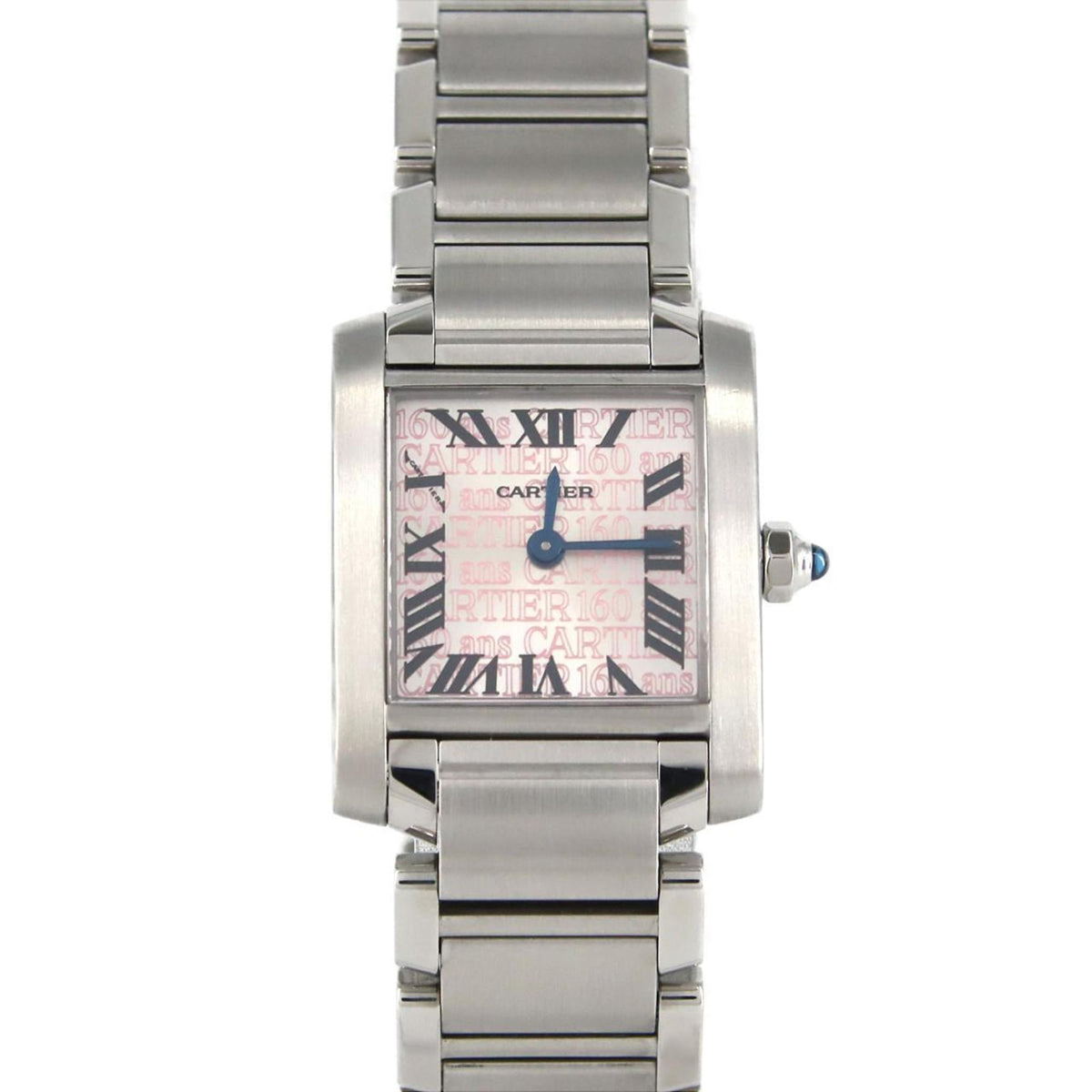 Gebrauchte Cartier Tank Francaise SM 160. Jahrestag W51035Q3 SS Armbanduhr Quarz 