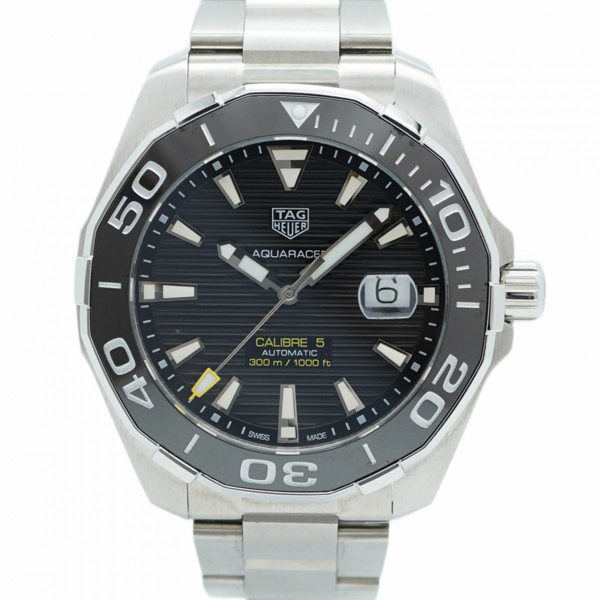 Gebrauchte TAG Heuer Aquaracer WAY201A Herrenuhr mit schwarzem Zifferblatt 