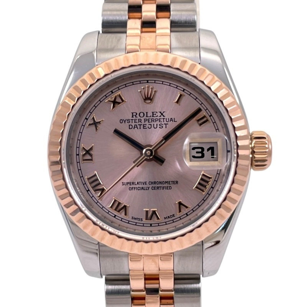 Pre-Owned ROLEX Rolex Datejust 26 179171 Watch, Stainless Steel, PG, Women's