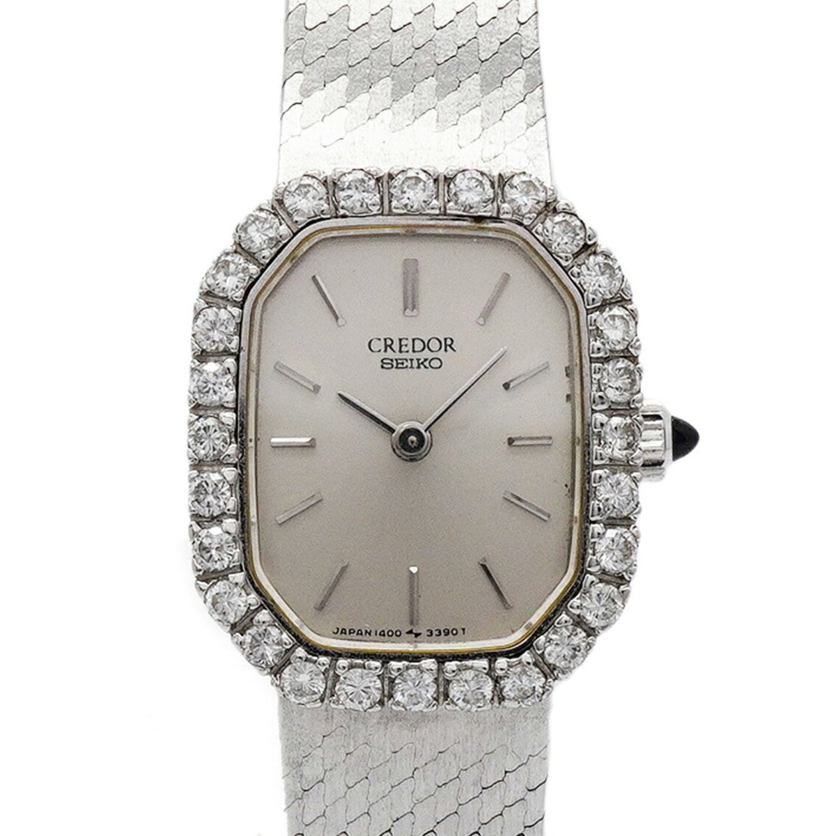 Pre-Owned Seiko Credor 1400-6920 Silver Dial Women's Watch