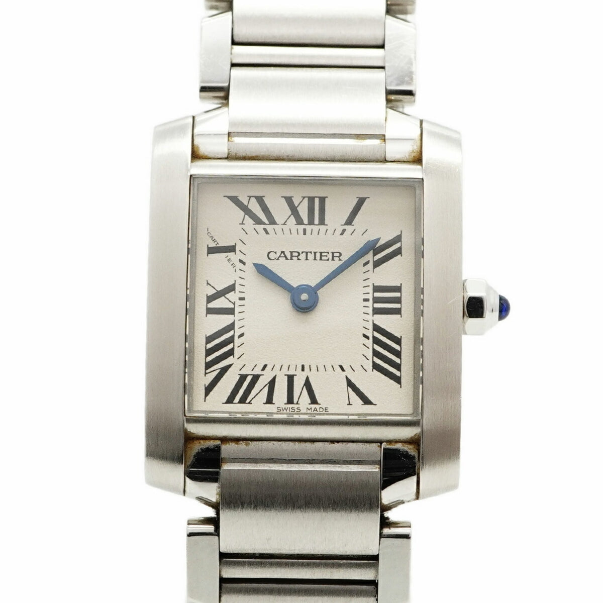 Pre-Owned Cartier Tank Fran?aise SM W51008Q3 Ivory Dial Women's Watch