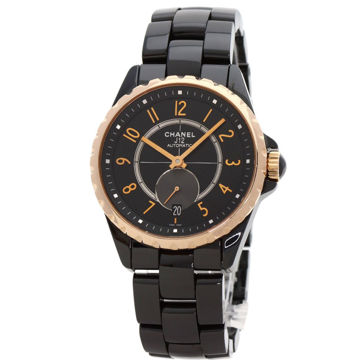Pre-Owned CHANEL H3838 J12-365 Ceramic/Ceramic Men's Watch