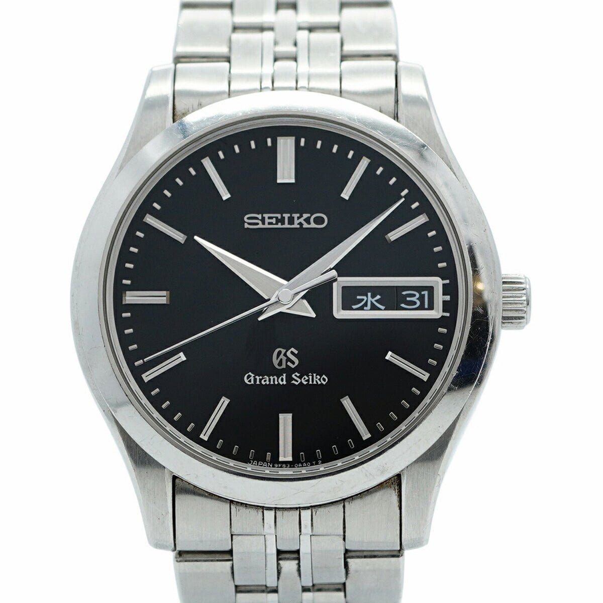Pre-Owned Seiko Grand 9F83-0AB0 Black Dial Men's Watch