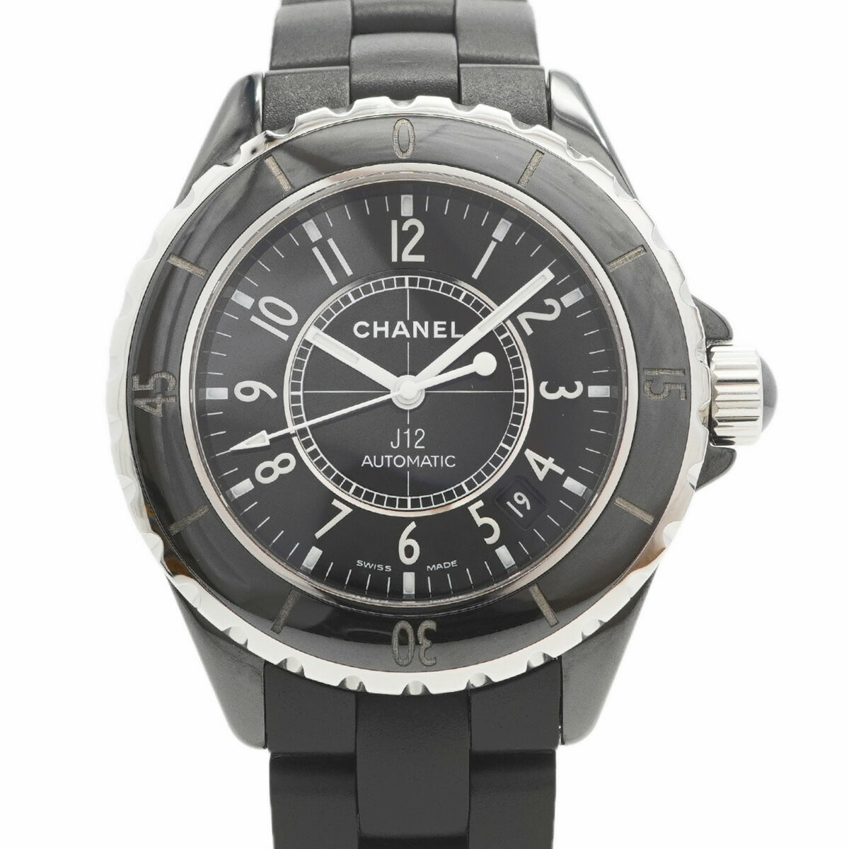 Pre-Owned Chanel J12 H0684 Black Dial Men's Watch
