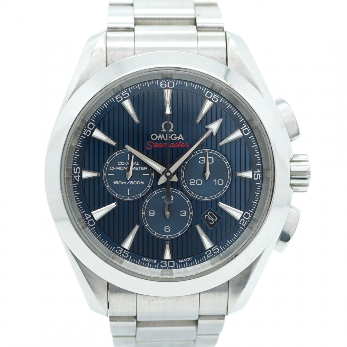 Gebrauchte Omega Seamaster 552.10.44.50.03.001 Herrenuhr mit blauem Zifferblatt 