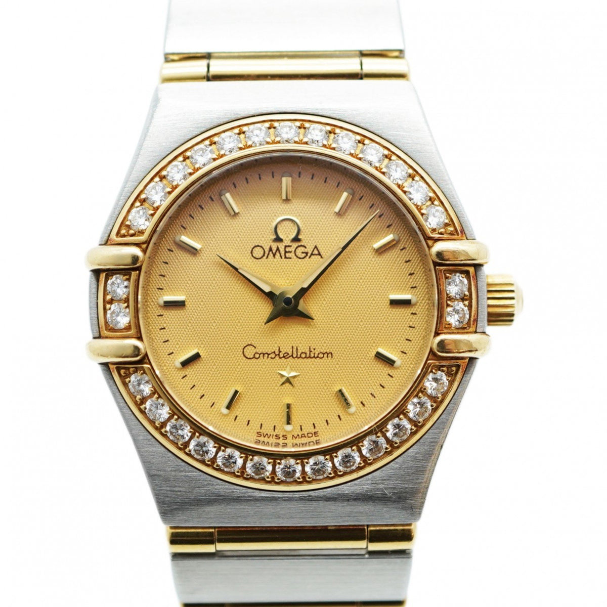 Gebrauchte Omega Constellation 1267.10 Damenuhr mit goldenem Zifferblatt 