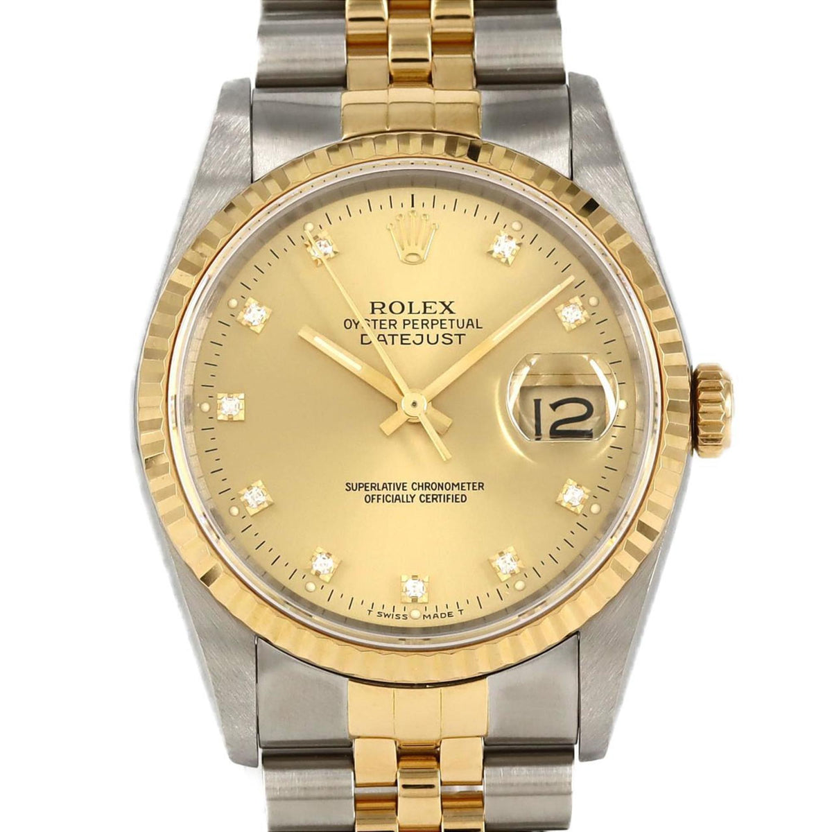 Pre-Owned Rolex Datejust 16233G. SSxYG Automatic Watch, R-Serial