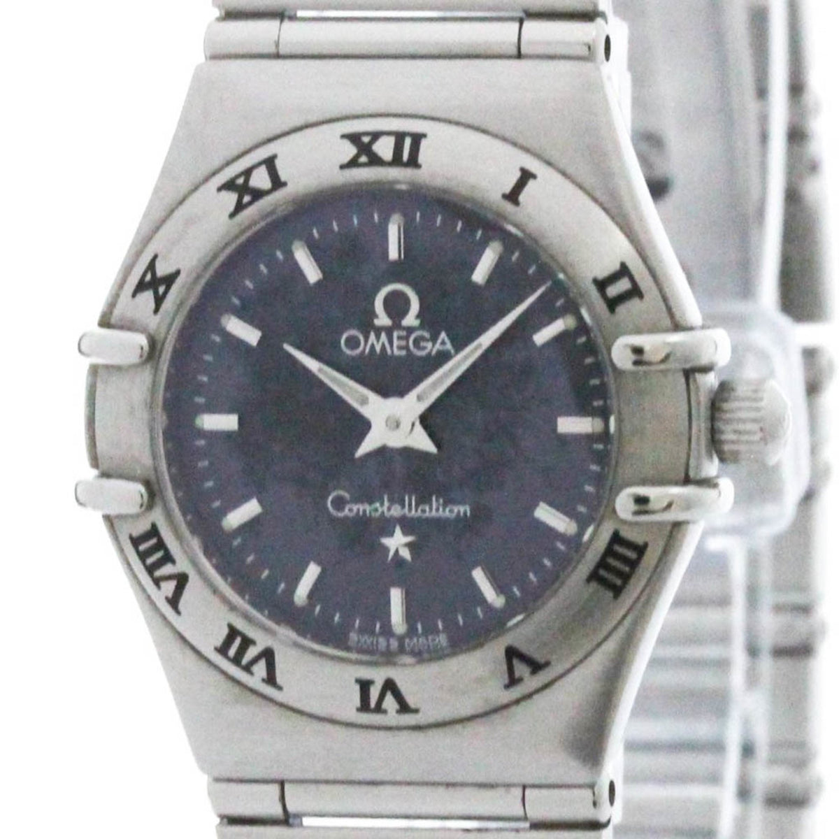 Gebrauchte polierte OMEGA Constellation Stahl-Quarz-Damenuhr 1562.40 BF573192 