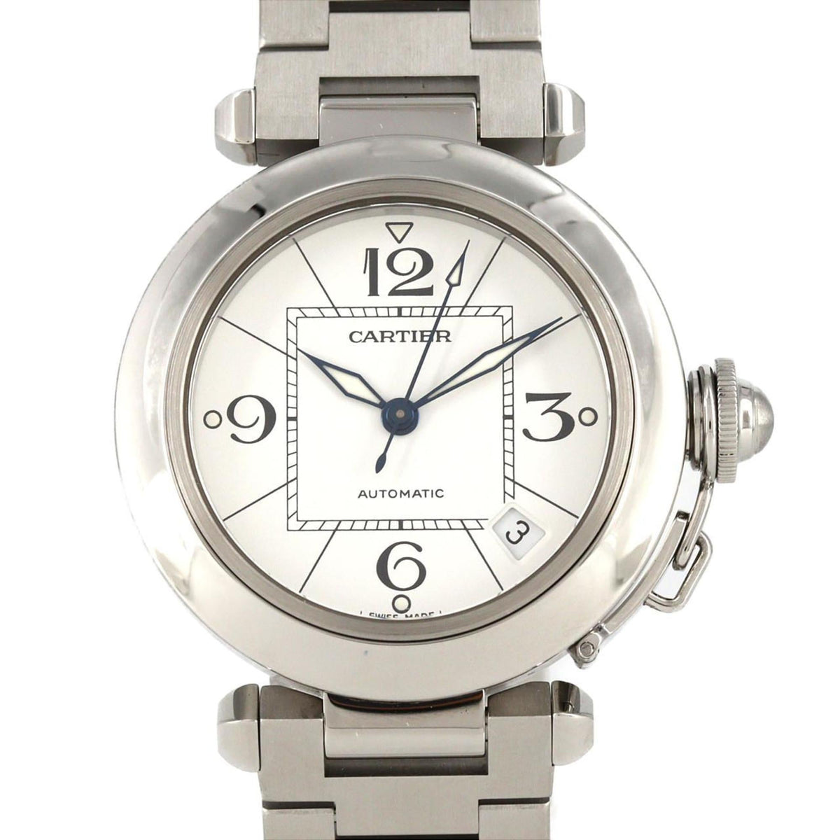 Pre-Owned Cartier Pasha C W31074M7 Stainless Steel Automatic Watch