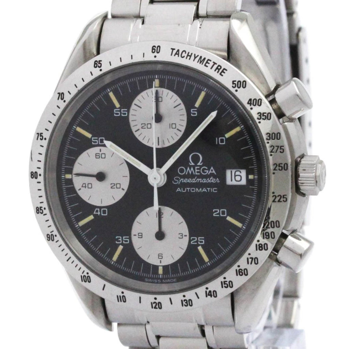Pre-Owned OMEGA Speedmaster Date Steel Automatic Mens Watch 3511.50 Polished
