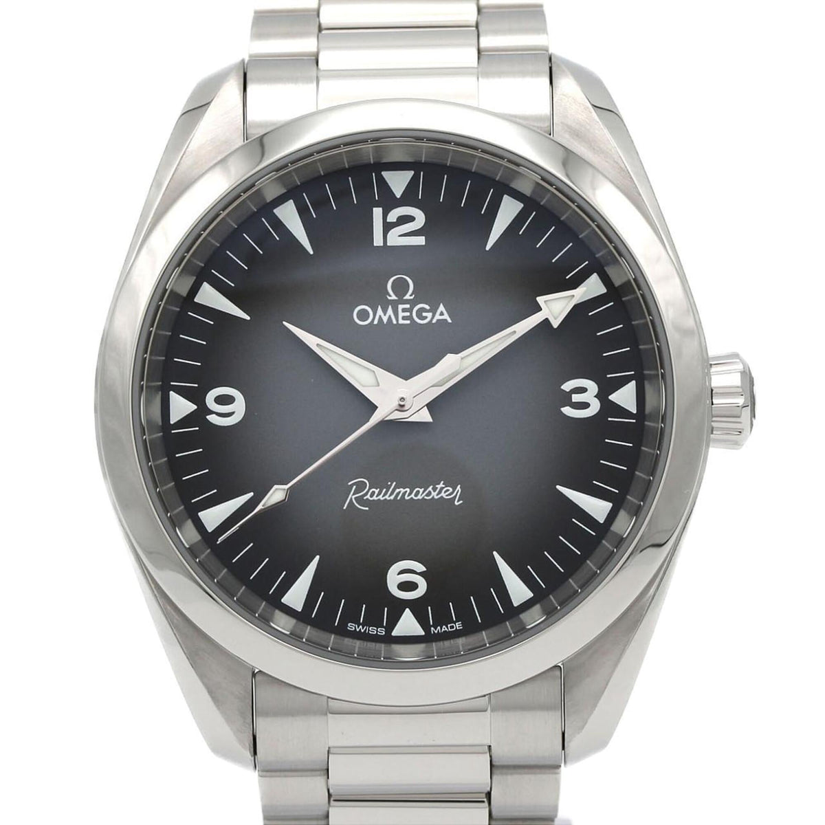 Pre-Owned Omega Railmaster 235.10.38.20.06.001 Stainless Steel Automatic Watch