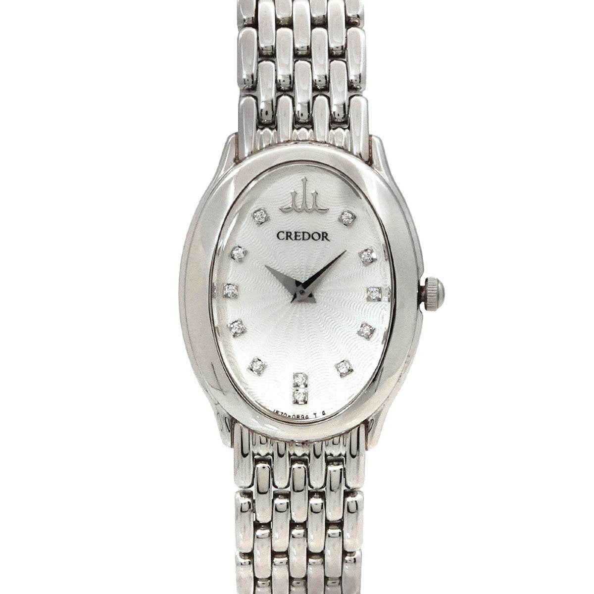 Pre-Owned Seiko Credor Signo GSTE931 1E70-0BD0 Women's Watch, 12 Diamonds, Silver Quartz Movement