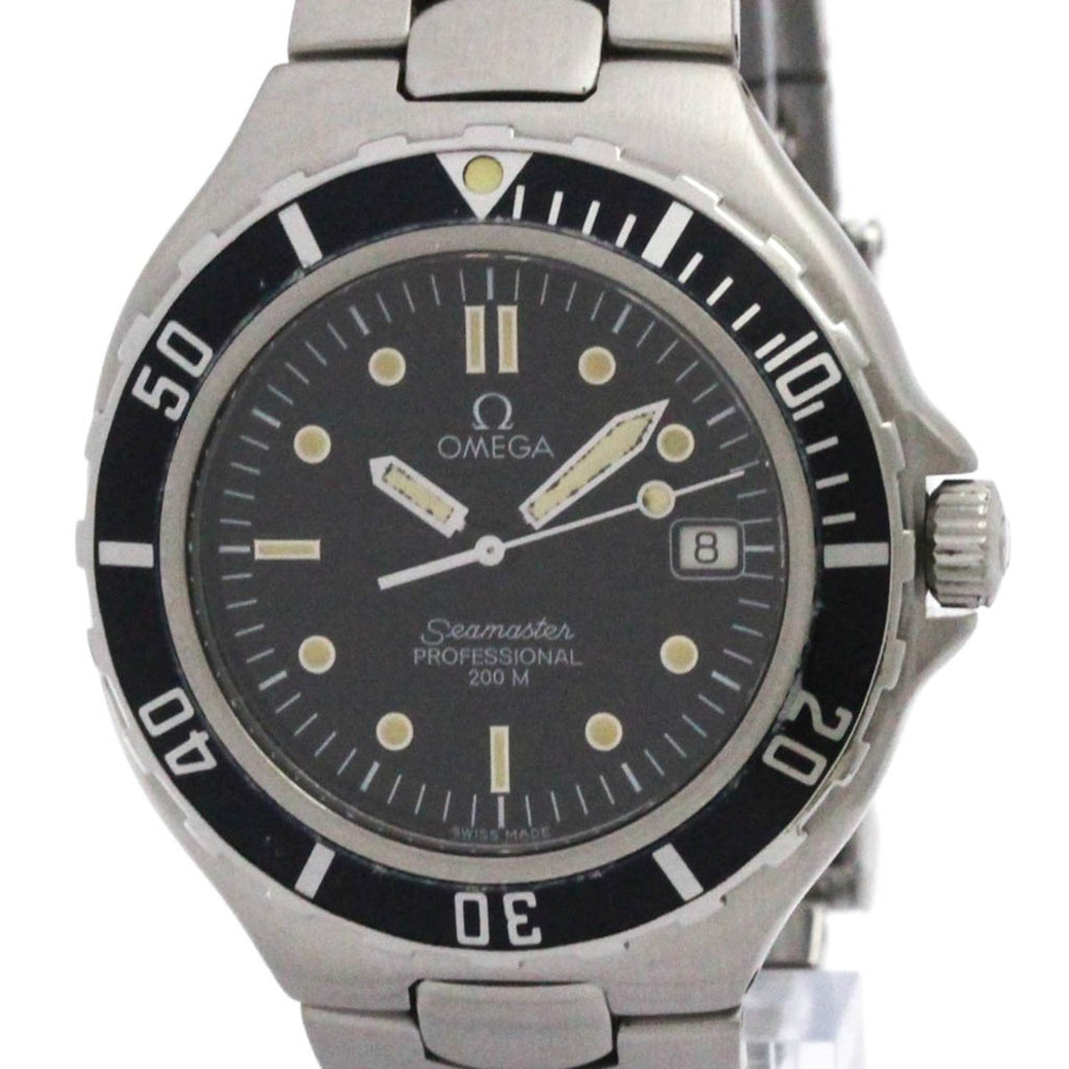 Pre-Owned OMEGA Seamaster Professional 200M Large Size Steel Mens Watch Polished