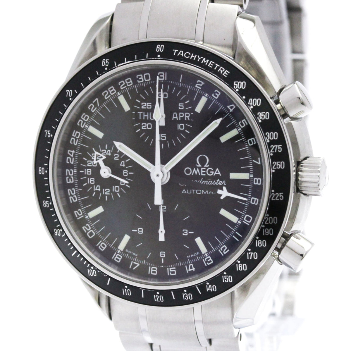 Pre-Owned OMEGA Speedmaster Mark 40 Steel Automatic Mens Watch 3520.50 Polished