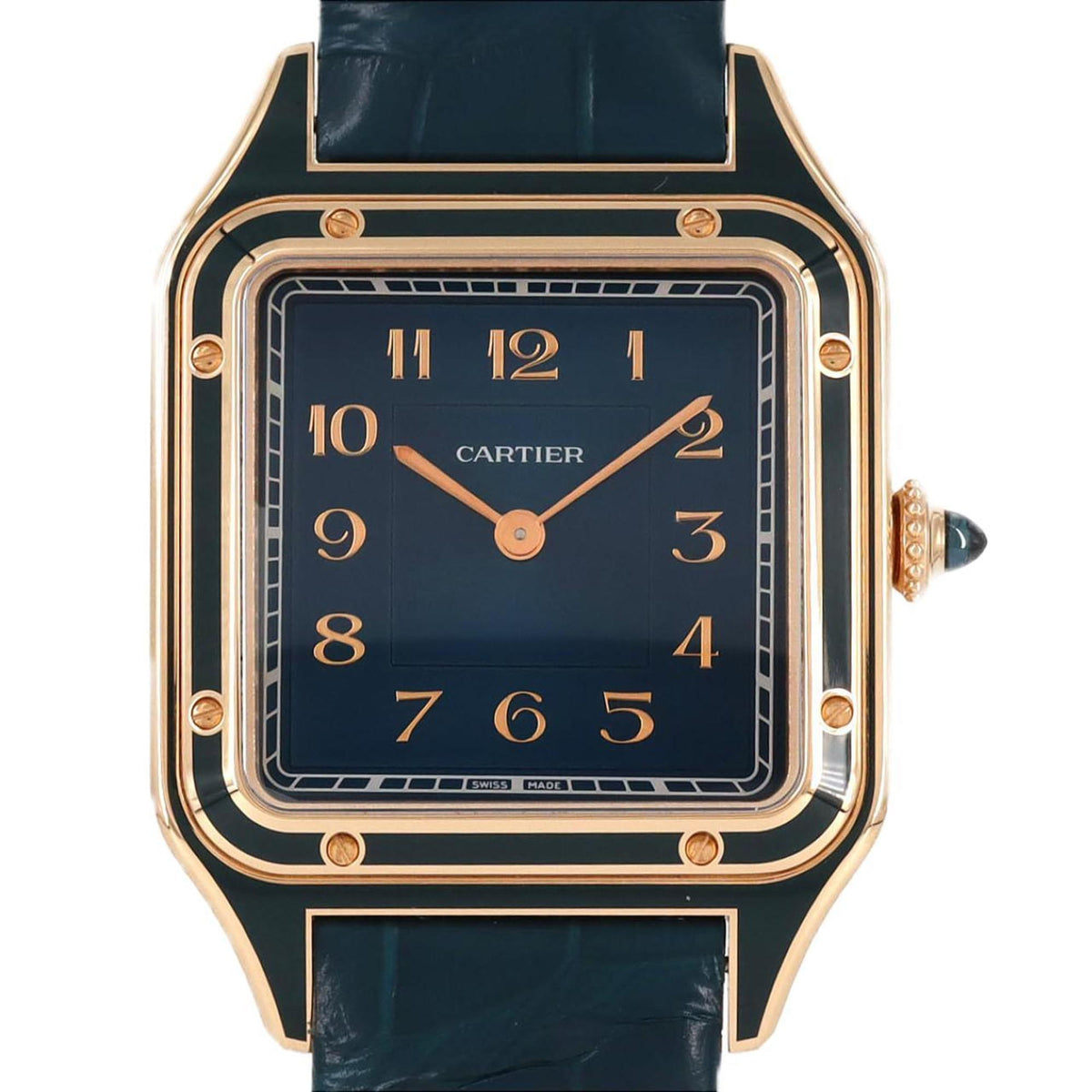 Gebrauchte Cartier Santos-Dumont LM PG WGSA0098 PG/RG Armbanduhr, Handaufzug