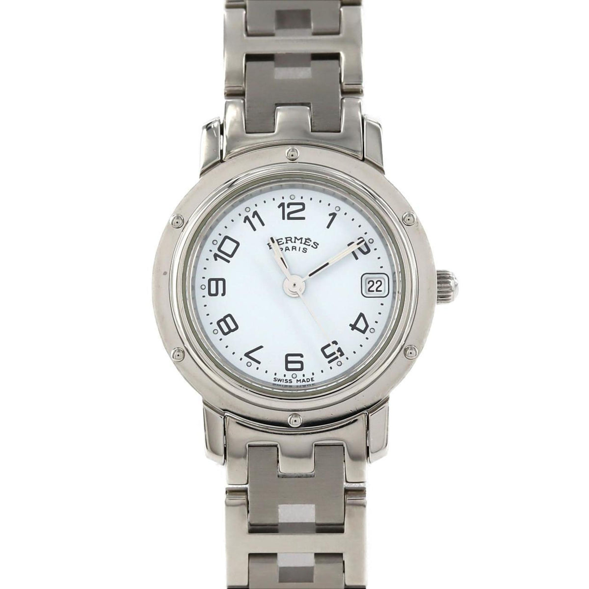 Pre-Owned Herm?s Clipper CL4.210 Stainless Steel Quartz Watch