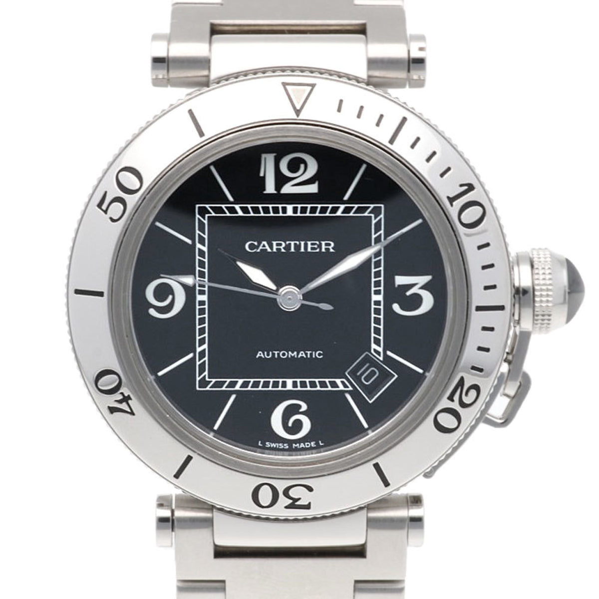 Gebrauchte Cartier Pasha Seatimer Uhr Edelstahl 2790 Automatik Herren CARTIER Überholt 
