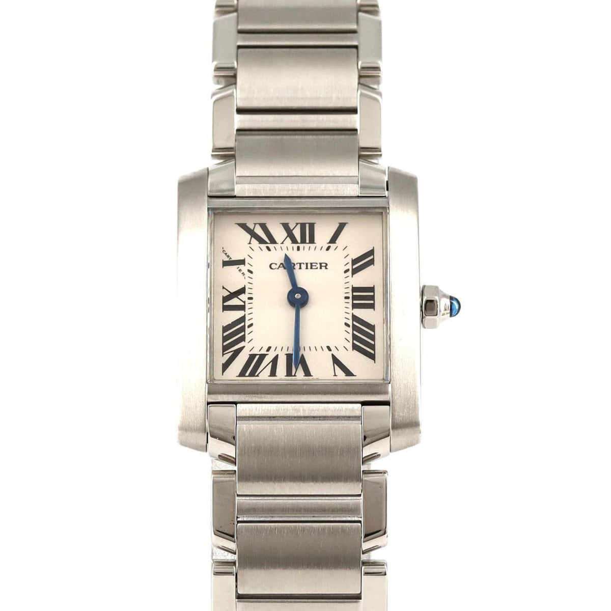 Gebrauchte Cartier Tank Francaise SM W51008Q3 SS Armbanduhr Quarz 