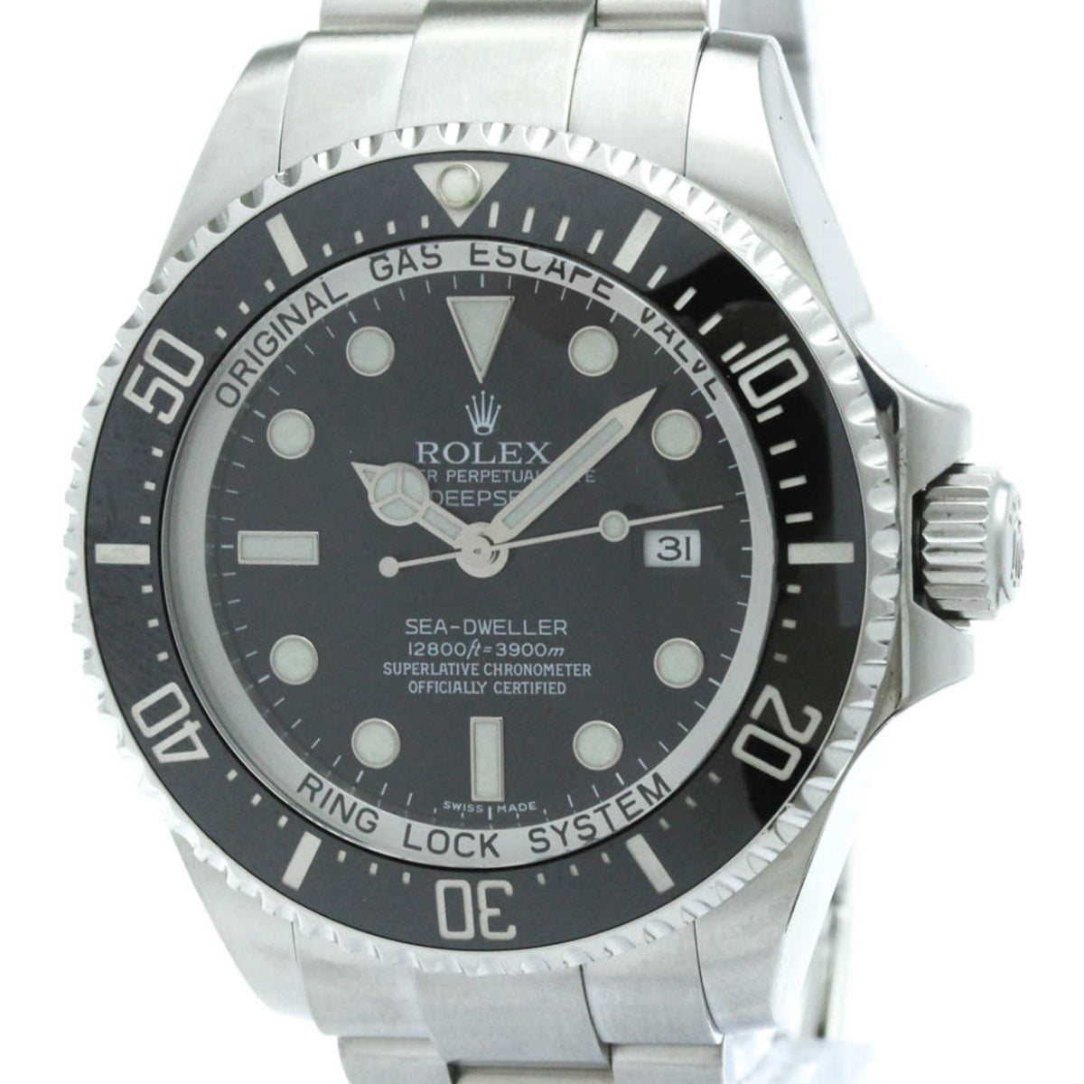 Pre-Owned ROLEX Sea Dweller Deep Sea 116660 V Serial Steel Automatic Mens 116660 Polished