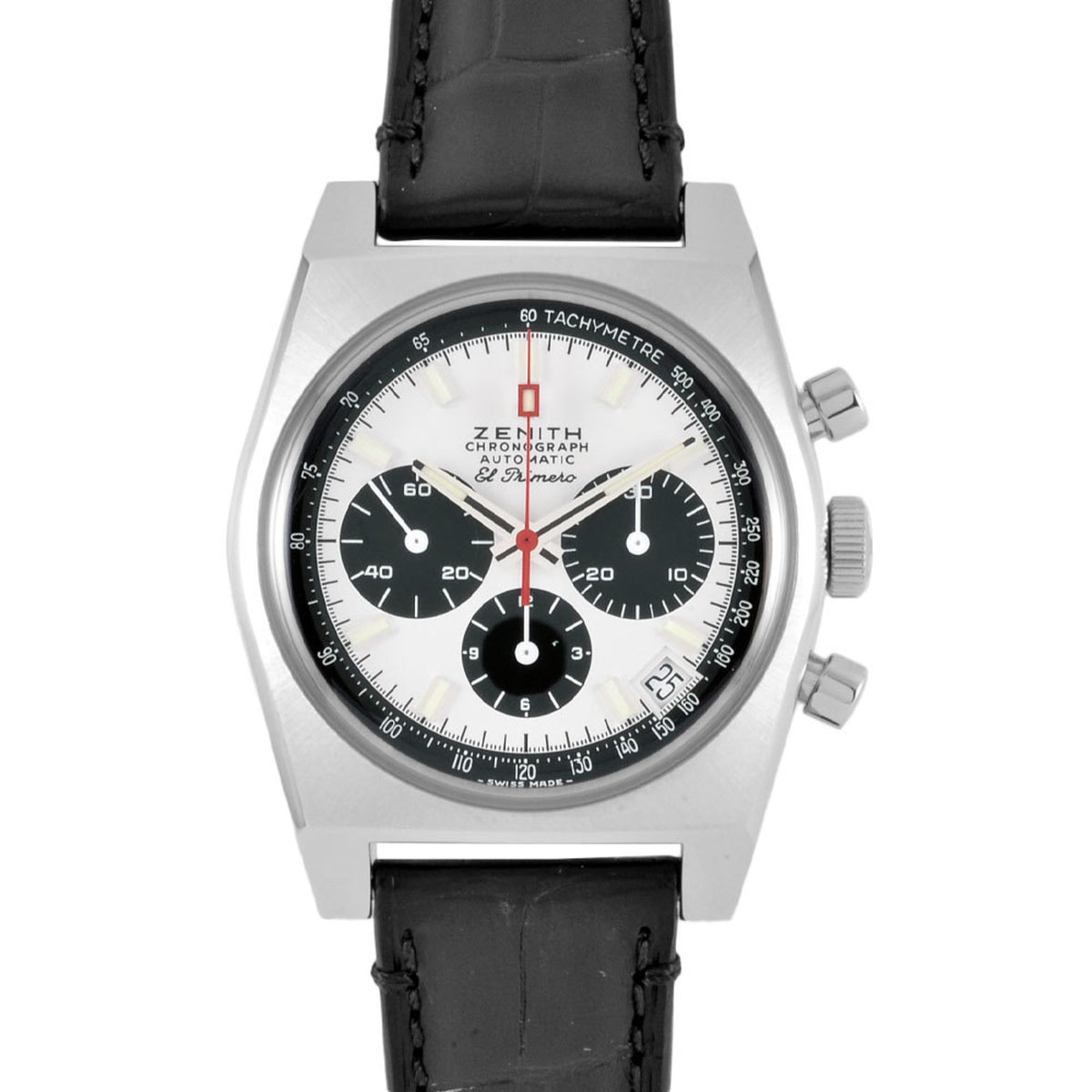 Gebrauchte Zenith 03.A384.400 Chronomaster Automatikuhr weißes Zifferblatt Revival El Primero 50. Jahrestag Herren 