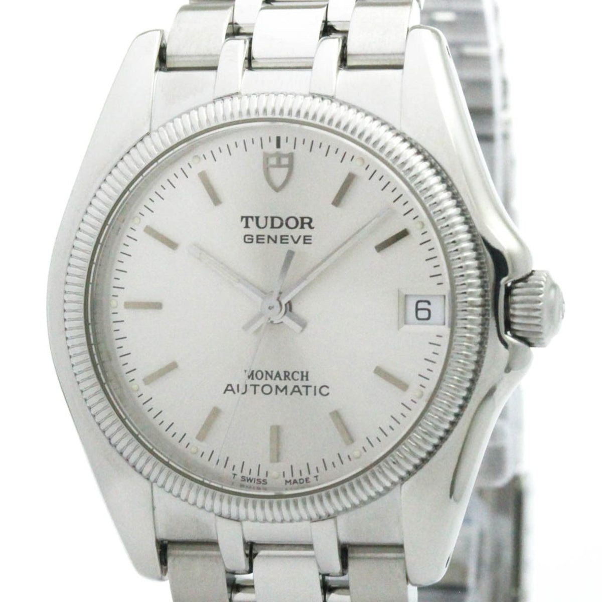 Pre-Owned TUDOR Monarch Stainless Steel Automatic Unisex Watch 38730 Polished
