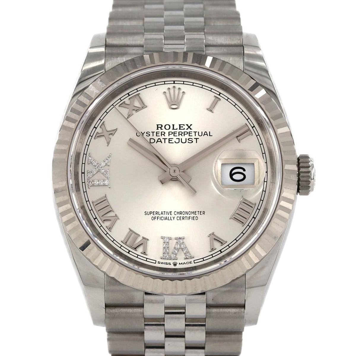 Gebrauchte Rolex Datejust 126234 SSxWG Uhr Automatik Zufallszahl 
