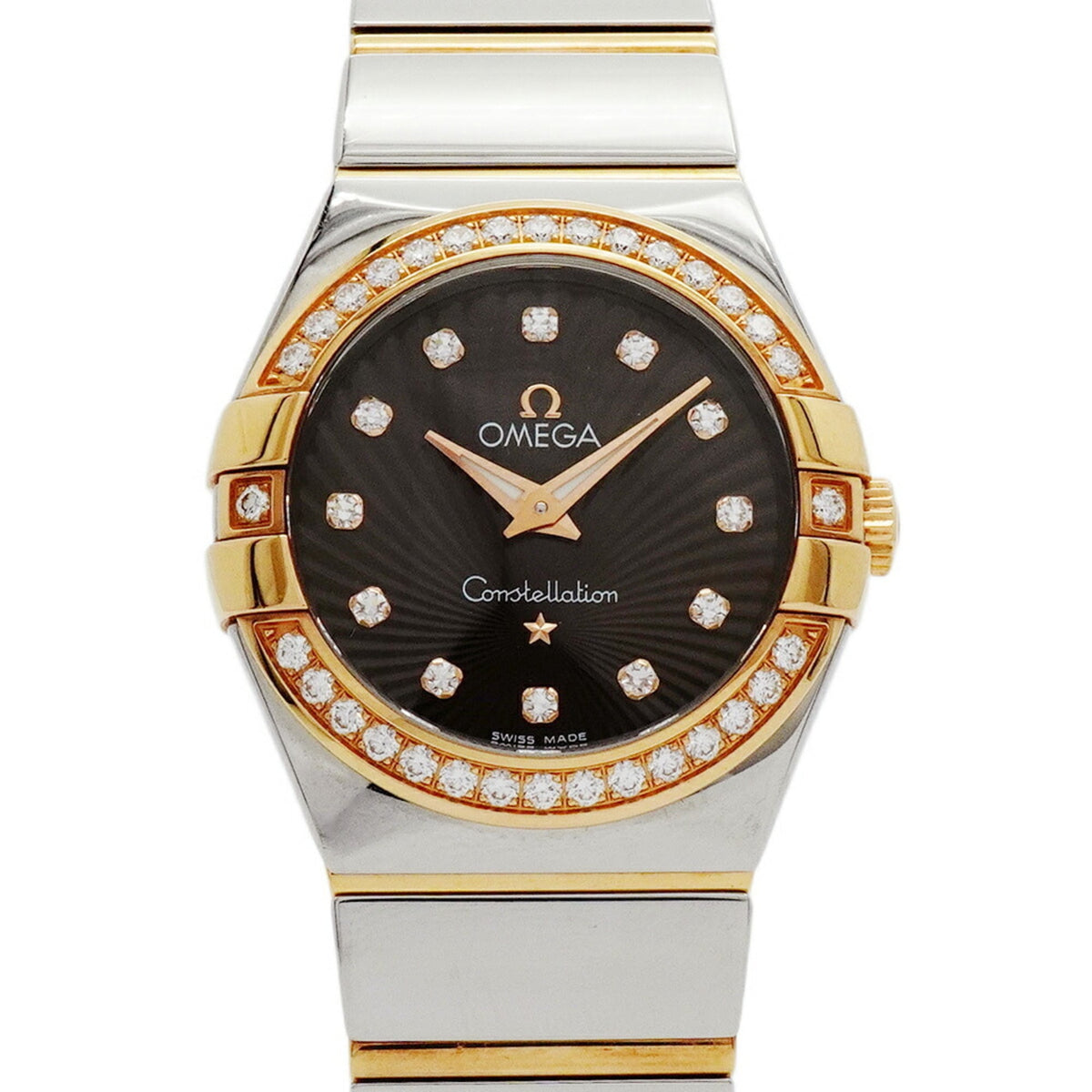 Pre-Owned Omega Constellation 123.25.27.60.63.002 Brown Dial Women's Watch