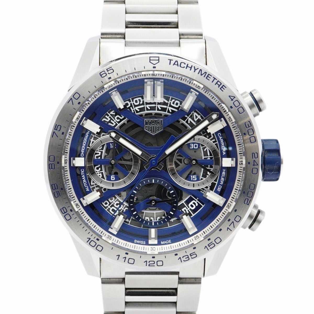 Gebrauchte TAG Heuer Carrera CBG2019.BA0662 Herrenuhr mit blauem Zifferblatt 