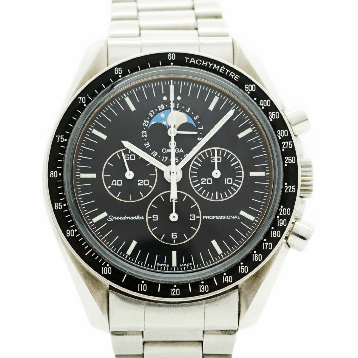 Pre-Owned Omega Speedmaster 3876.50.31 Black Dial Men's Watch