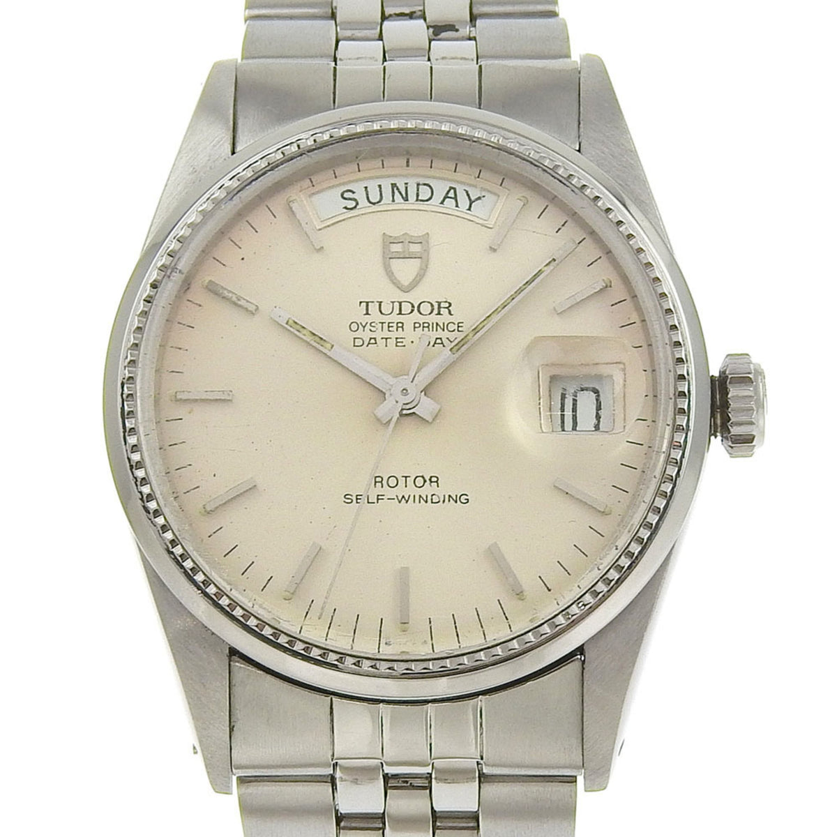Gebrauchte Tudor Oyster Prince Uhr, Datum, Kaliber 2834-2, 94710, Edelstahl, 1980, Automatik, silbernes Zifferblatt, Herren, B-Rang 