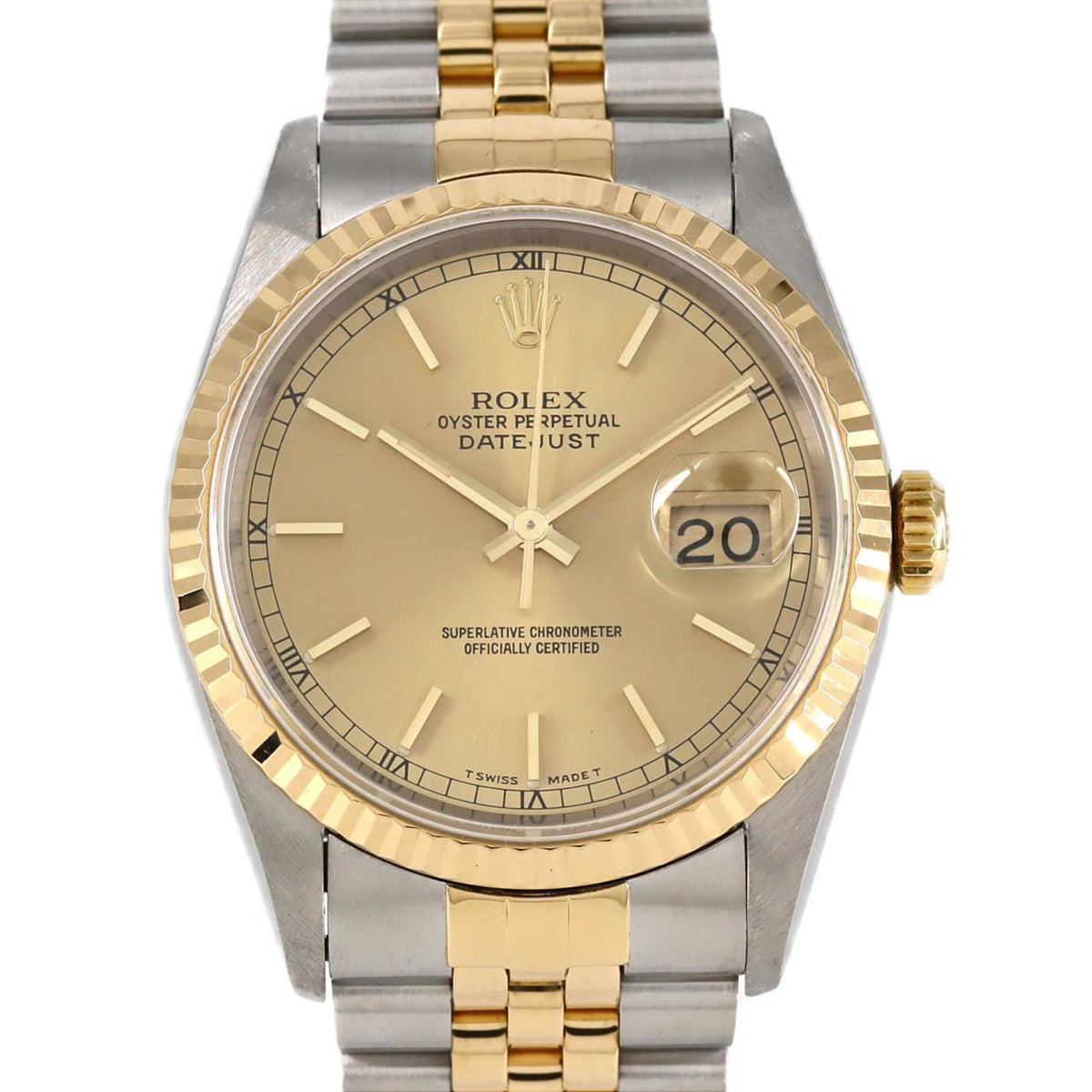 Gebrauchte Rolex Datejust 16233 SSxYG Armbanduhr Automatik W Seriennummer 