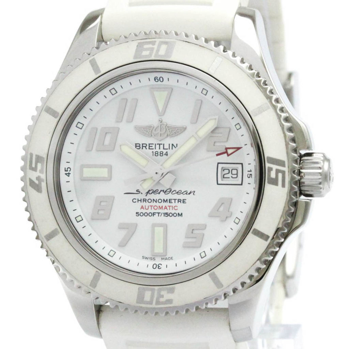 Gebrauchte polierte BREITLING SuperOcean 42 Japan LTD Edition Stahluhr A17364 BF580433 