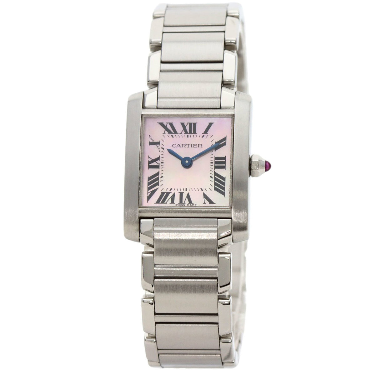 Gebrauchte Cartier W51028Q3 Tank Francaise SM Uhr Edelstahl SS Damen 